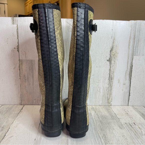 Hunter Carnaby Snake Python Print Rain Boots Sz 6M / 7W - Picture 6 of 9